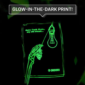 Ordoro Dark Mode Tee - Glow-in-the-Dark